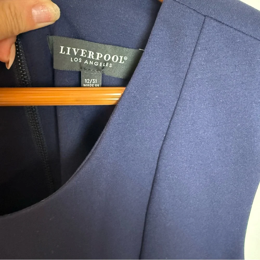 Liverpool Los Angeles Sleeveless Sheath Dress - Cadet Blue Size 12/31 NWT - Picture 2 of 5
